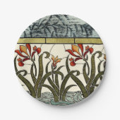 ステンドグラス縁ど花 ペーパープレート (正面)