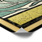 ステンドグラス縁ど花 ポスター (角)