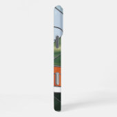 ステンドグラス美術、ステンドグラススタイル鹿アート iPhoneケース (右側面)