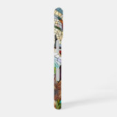 ステンドグラス美術、ステンドグラススタイル鹿アート iPhone 16ケース (右側面)