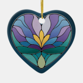 ステンドグラス美術、抽象芸術花用ステンドグラス セラミックオーナメント