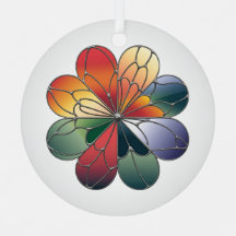 ステンドグラス美術、抽象芸術花用ステンドグラス