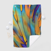 ステンドグラス羽根AI抽象芸術アート ゴルフタオル (インサイチュ)