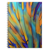 ステンドグラス羽根AI抽象芸術アート ノートブック (正面)