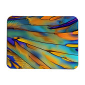 ステンドグラス羽根AI抽象芸術アート マグネット (横)