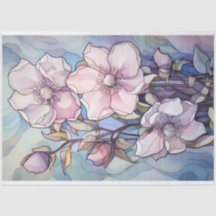 ステンドグラス花デコペティッシュペーパー