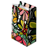 ステンドグラス花デザイン スモールペーパーバッグ (裏面アングル)