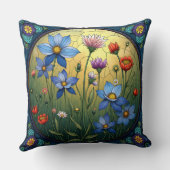 ステンドグラス花模様 クッション (裏面)