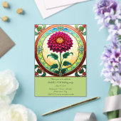 ステンドグラス花誕生日パーティー アクリル招待状 (インサイチュ (ウェディング))