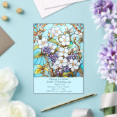 ステンドグラス花誕生日パーティー アクリル招待状 (インサイチュ (ウェディング))