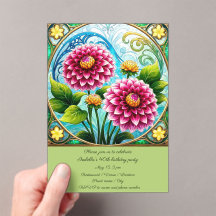 ステンドグラス花誕生日パーティー