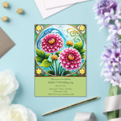 ステンドグラス花誕生日パーティー アクリル招待状 (インサイチュ (ウェディング))