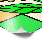 ステンドグラス花 フォトプリント            (角)