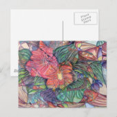 ステンドグラス花 ポストカード (正面/裏面)