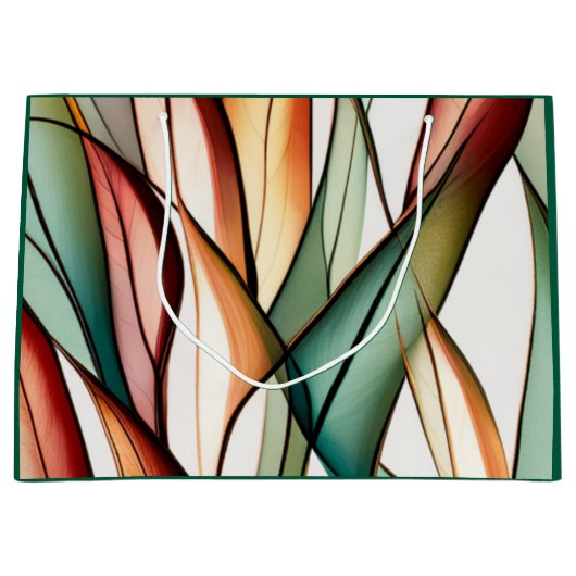 ステンドグラス草 ラージペーパーバッグ (正面)