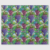 ステンドグラス葡萄 ラッピングペーパー (フラット)