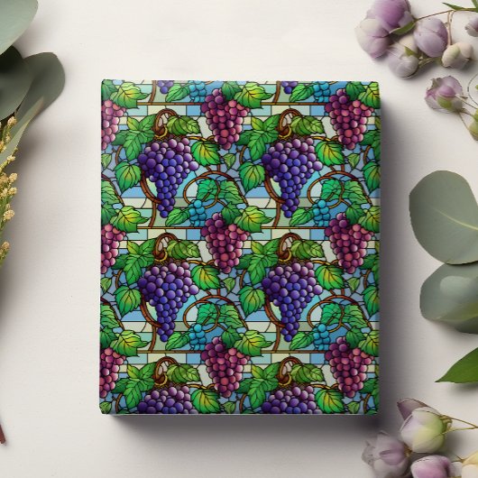 ステンドグラス葡萄 ラッピングペーパー