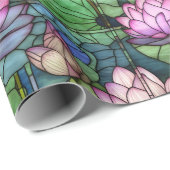 ステンドグラス蓮の包み紙 ラッピングペーパー (ロールコーナー)