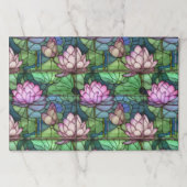 ステンドグラス蓮の涙プレイスマット ペーパーパッド (正面)