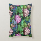 ステンドグラス蓮アクセント枕 アクセントクッション (正面(垂直))