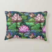 ステンドグラス蓮アクセント枕 アクセントクッション (裏面)