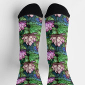 ステンドグラス蓮クルーソックス ソックス (上部)