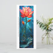 ステンドグラス蓮ブックマークカードの作成 (スタンド正面)