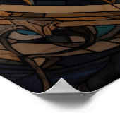 ステンドグラス虎ポスター ポスター (角)