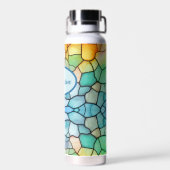 ステンドグラス虹のアルコールとインクを見る ウォーターボトル (背面)