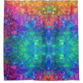ステンドグラス虹のパターン シャワーカーテン (正面)