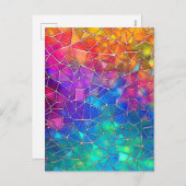 ステンドグラス虹のパターン シーズンポストカード (正面/裏面)