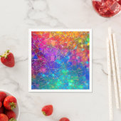 ステンドグラス虹のパターン スタンダードカクテルナプキン (インサイチュ)