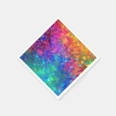 ステンドグラス虹のパターン スタンダードカクテルナプキン (角)