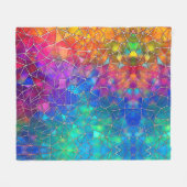 ステンドグラス虹のパターン フリースブランケット (正面(横))