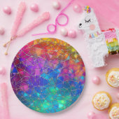 ステンドグラス虹のパターン ペーパープレート (パーティー)