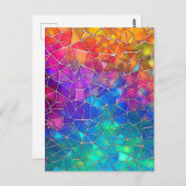 ステンドグラス虹のパターン ポストカード (正面/裏面)