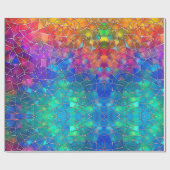 ステンドグラス虹のパターン ラッピングペーパー (フラット)