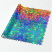 ステンドグラス虹のパターン ラッピングペーパー (アンロールド)