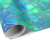 ステンドグラス虹のパターン ラッピングペーパー (ロールコーナー)