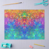 ステンドグラス虹のパターン 薄葉紙 (クラフト)