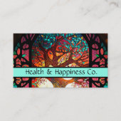 ステンドグラス虹の木の健康 名刺 (正面)