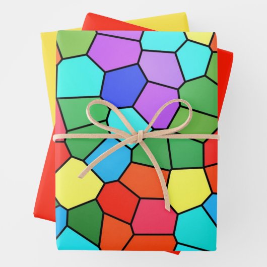 ステンドグラス虹包み紙シート ラッピングペーパーシート (インサイチュ)