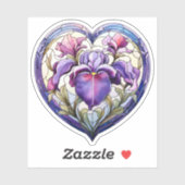 ステンドグラス虹彩ハート シール (シート)