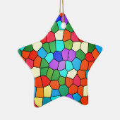 ステンドグラス虹 セラミックオーナメント (右)