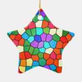 ステンドグラス虹 セラミックオーナメント (正面)