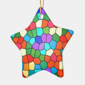ステンドグラス虹 セラミックオーナメント (左)