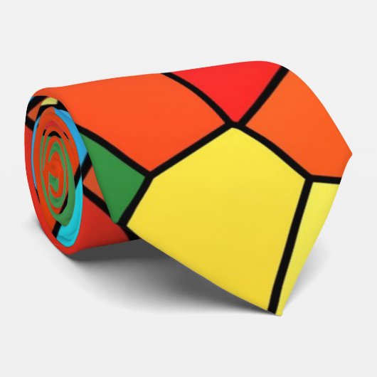 ステンドグラス虹 ネクタイ (ロール)