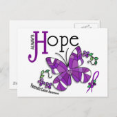 ステンドグラス蝶の膵臓がん ポストカード (正面/裏面)