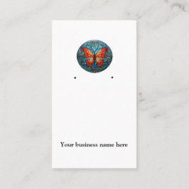 ステンドグラス蝶イヤリングカードホルダー 名刺