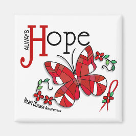 ステンドグラス蝶ハート病 マグネット